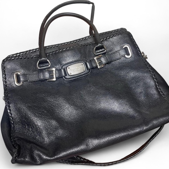 Michael Kors Black Leather Satchel - Picture 1 of 5